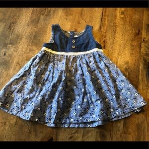 Jean / floral baby dress